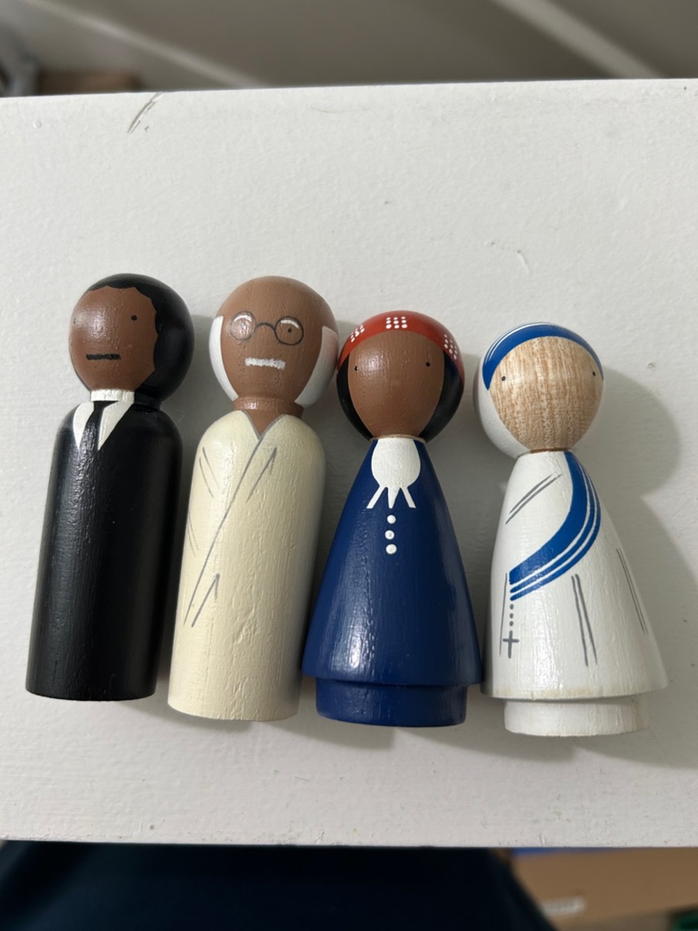 Hand-Painted Wooden Figurine Set